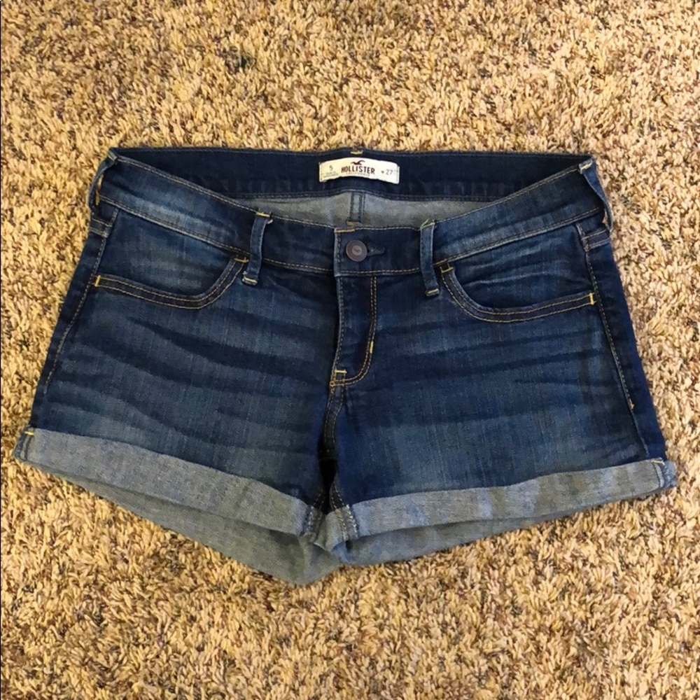 Dark wash jean shorts